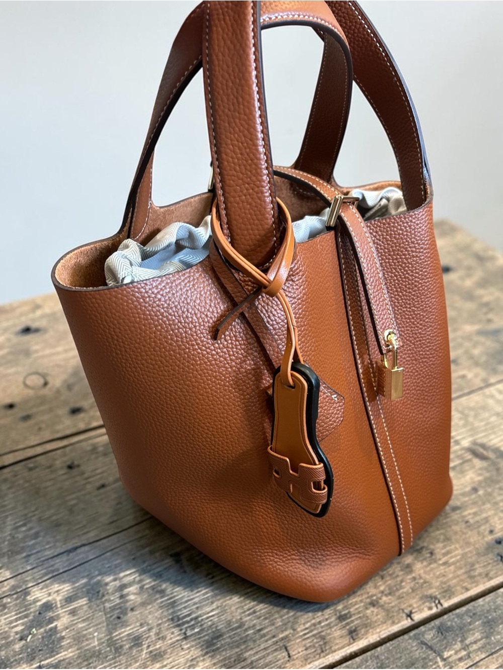 Brown Twilly Sandal Bag Charm with Tassel